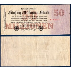 Allemagne Pick N°98a Billet de banque de 50 millions Mark 1923