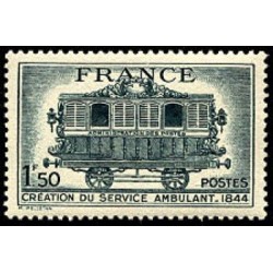 Timbre France Yvert No 609 centenaire du service postal ambulant