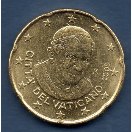 Pièce 20 centimes d'euro Vatican 2009 Benoit XVI