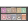 Timbre France Yvert No 620-629 serie arc de triomphe