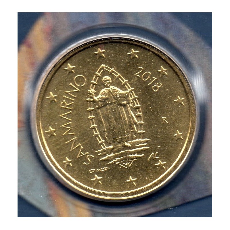 Pièce 50 centimes BU Saint-Marin 2018