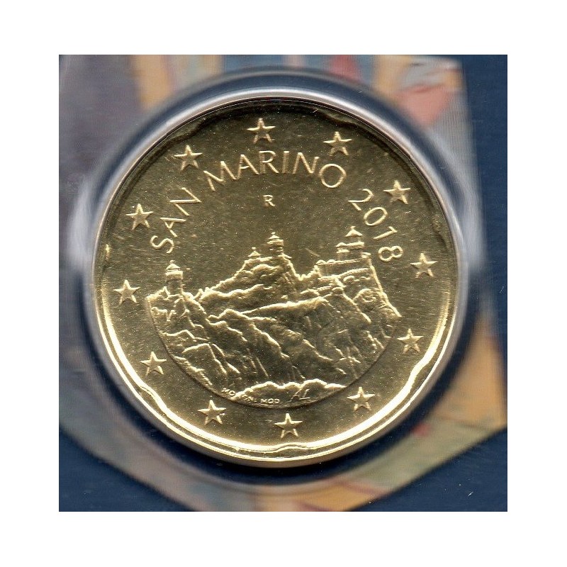 Pièce 20 centimes BU Saint-Marin 2018