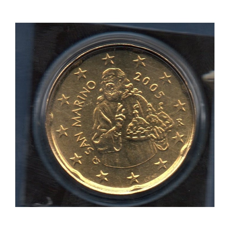 Pièce 20 centimes BU Saint-Marin 2005
