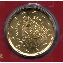 Pièce 20 centimes BU Saint-Marin 2006