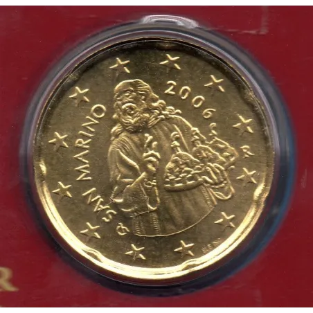 Pièce 20 centimes BU Saint-Marin 2006