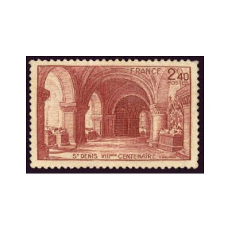 Timbre France Yvert No 661 centenaire basilique st denis