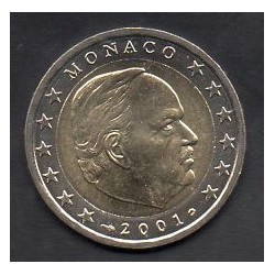 Pièce 2 euros Monaco 2001 BU