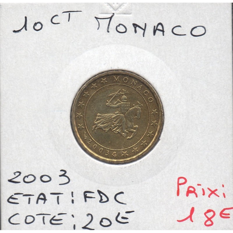 Pièce 10 centimes d'euro Monaco 2003