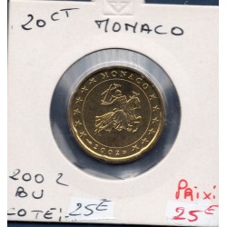 Pièce 20 centimes d'euro BU Monaco 2002