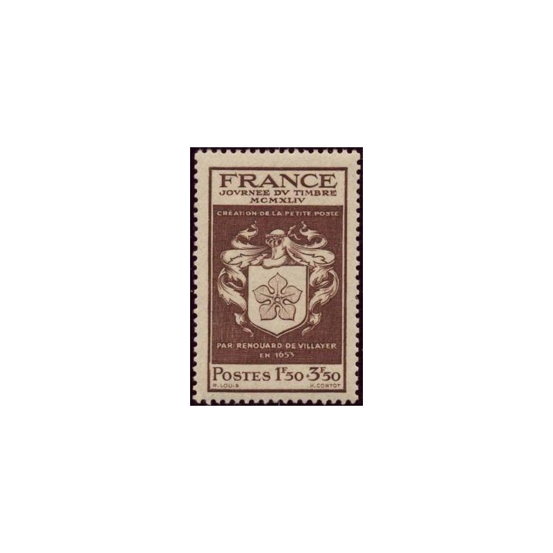 Timbre France  Yvert No 668  Renouard journee du timbre