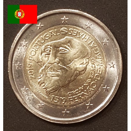 2 euros commémoratives Portugal 2019 Magelan pieces de monnaie €