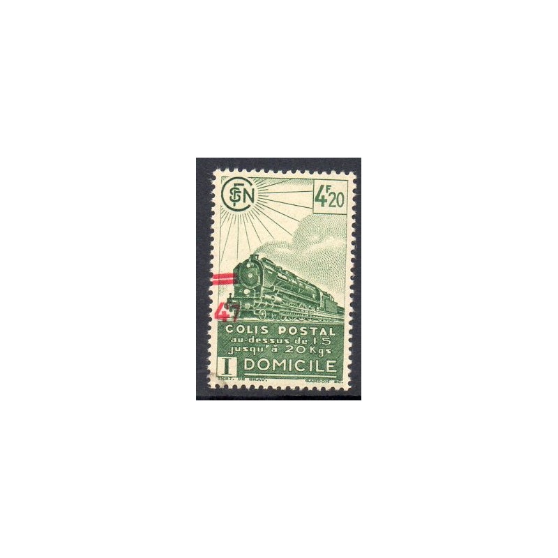 Timbre Yvert No Colis postaux 206 variété surcharge déplacé, neuf *