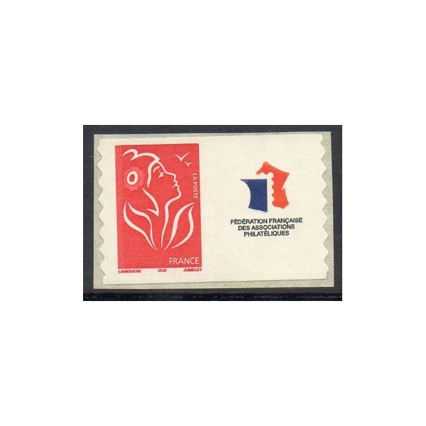 Personnalisé Yvert n°3744A autocollant Marianne de Lamouche