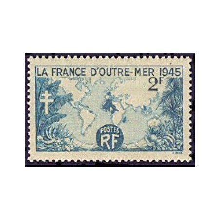 Timbre France Yvert No 741 la france d'outremer