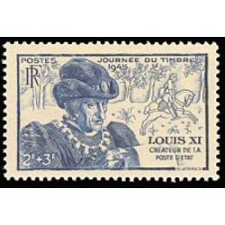 Timbre France Yvert No 743 Louis XI