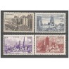 Timbre France Yvert No 744-747 entraide francaise villes bombardees