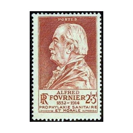 Timbre France Yvert No 748 Alfred Fournier propagande sanitaire