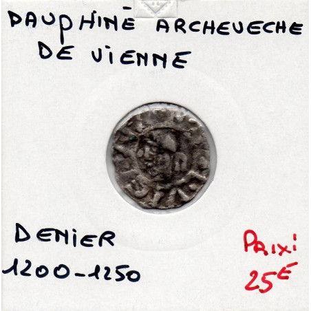 Dauphiné, Arcevêché de Vienne, Anonyme (1200-1250) Denier