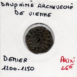 Dauphiné, Arcevêché de Vienne, Anonyme (1200-1250) Denier