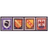 Timbre France Yvert No 755-758 serie blasons armoiries des provinces