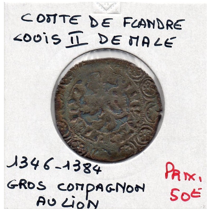 Comté de Flandre, Louis II le Male (1346-1384) Gros Companon au lion