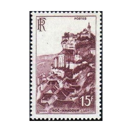 Timbre France Yvert No 763 Rocamadour monuments et sites