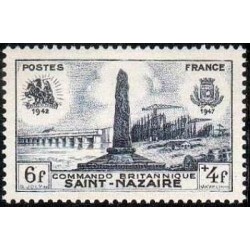 Timbre France Yvert No 786 5e anniversaire debarquement saint nazaire