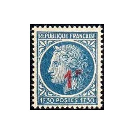 Timbre France Yvert No 791 ceres mazelin surchargee