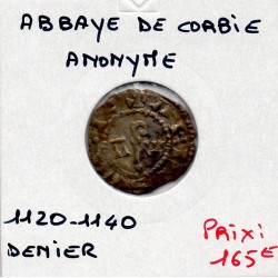 Picardie, Abbaye de Corbie, Anonyme  (1120-1140) Denier