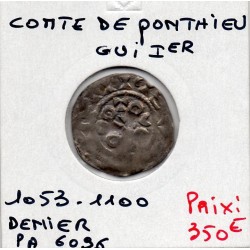 Picardie, Comté de Ponthieu, Gui 1er  (1053-1100) Denier
