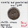 Picardie, Comté de Ponthieu, Gui 1er  (1053-1100) Denier