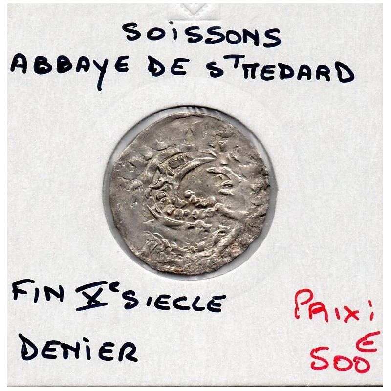 Picardie, Soissons, Abbaye Saint Médard (Fin 10eme siecle) Denier