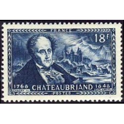 Timbre France Yvert No 816 Chateaubriand et chateau de Combourg