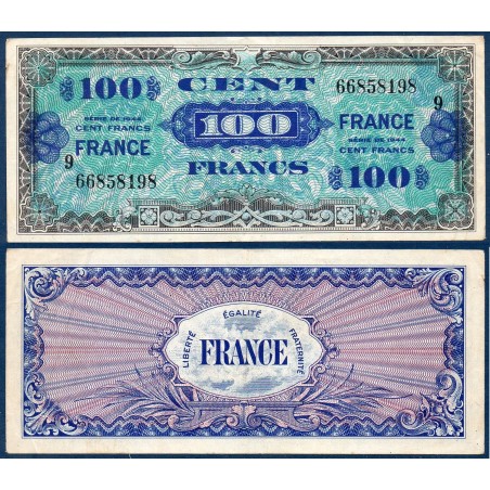 100F France série 9 TTB 1945 Billet du trésor Central