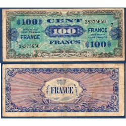 100F France série 7 TB 1945 Billet du trésor Central