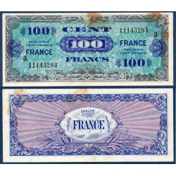 100F France série 3 TTB 1945 Billet du trésor Central