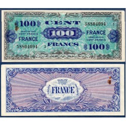 100 Francs France série 2 TTB 1945 Billet du trésor Central