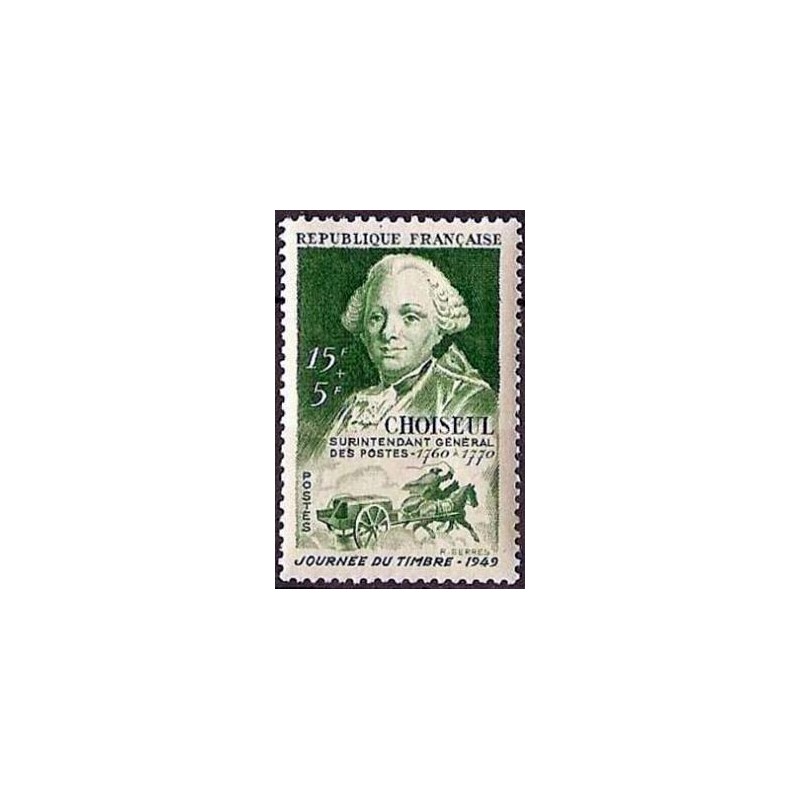 Timbre France Yvert No 828 Choiseul journee du timbre