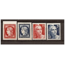 Timbre France Yvert No 830-833 serie centenaire du timbre Ceres et Gandon