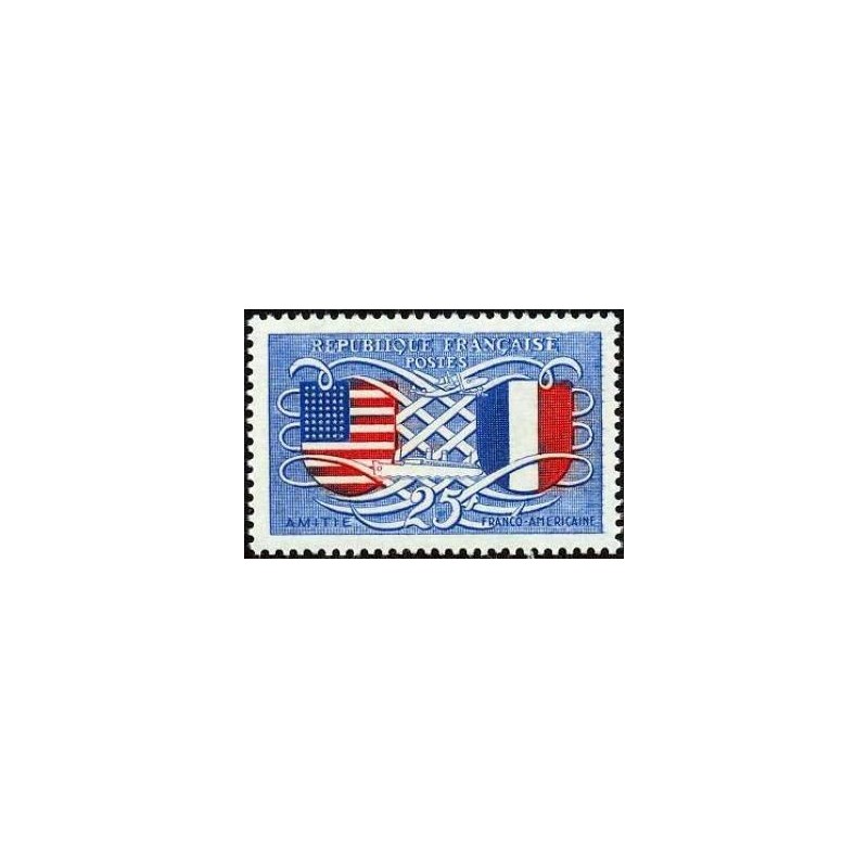 Timbre France Yvert No 840 Amities franco americaine