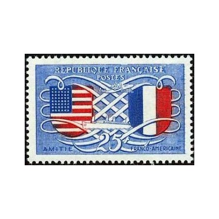 Timbre France Yvert No 840 Amities franco americaine