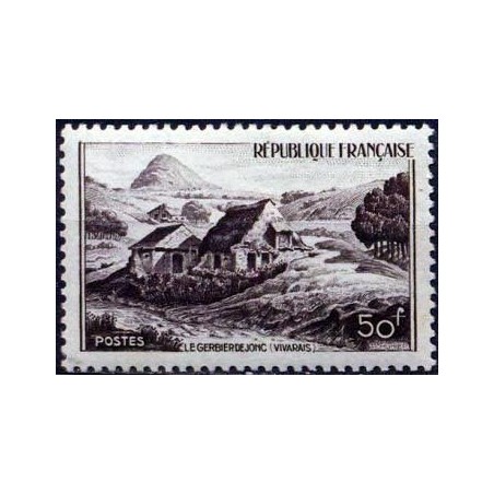 Timbre France Yvert No 843 Mont Gerbier De Jonc monuments et sites