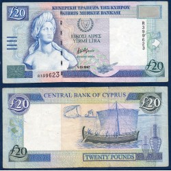 Chypre Pick N°63a, Billet de banque de 20 pounds 1997