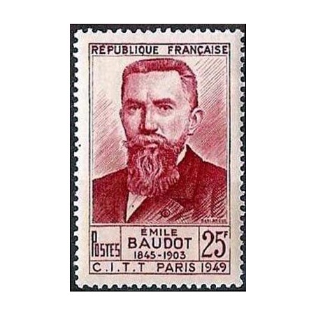 Timbre France Yvert No 846 Emile Baudot