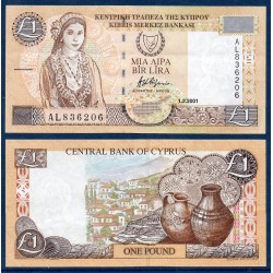 Chypre Pick N°60c, Billet de banque de 1 pound 2001