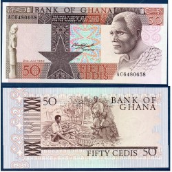 Ghana Pick N°22b, Billet de banque de 50 Cedis 1980