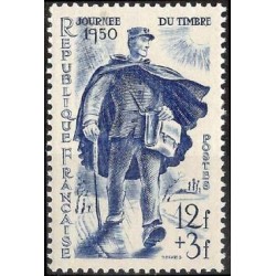 Timbre France Yvert No 863 journée du timbre, facteur rural