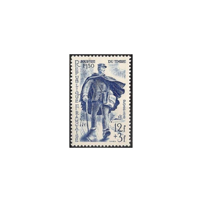 Timbre France Yvert No 863 journée du timbre, facteur rural