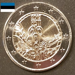2 euros commémoratives Estonie 2019 Festival estonien de la chanson pieces de monnaie €