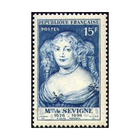 Timbre France Yvert No 874 madame De Sévigné